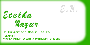 etelka mazur business card